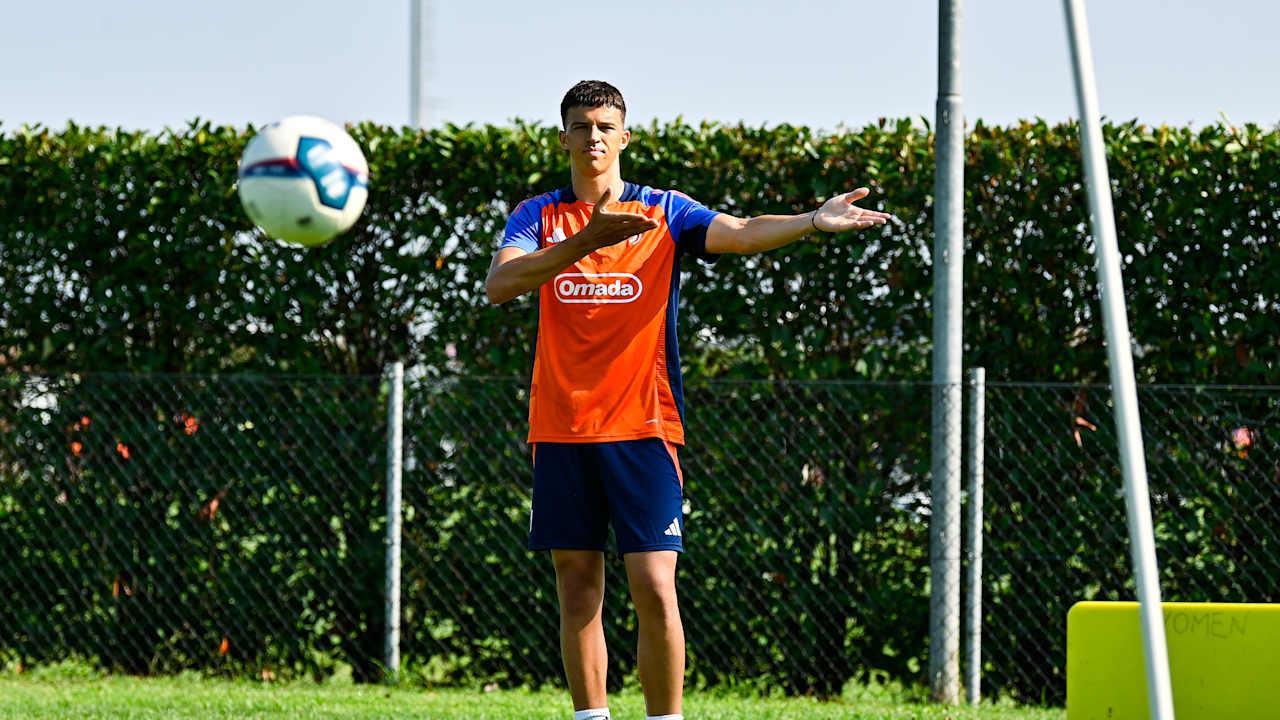 Tarik Muharemovic in allenamento a Vinovo