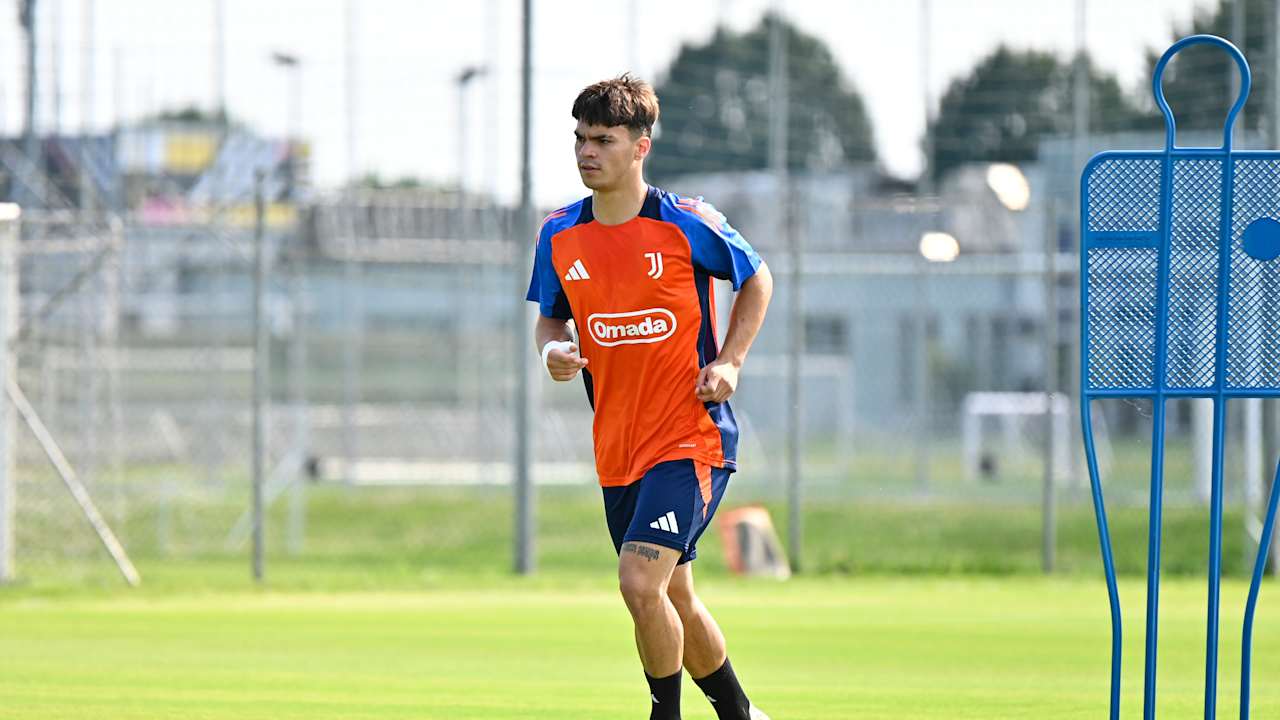 Michele Scienza in allenamento all'Allianz Training Center di Vinovo