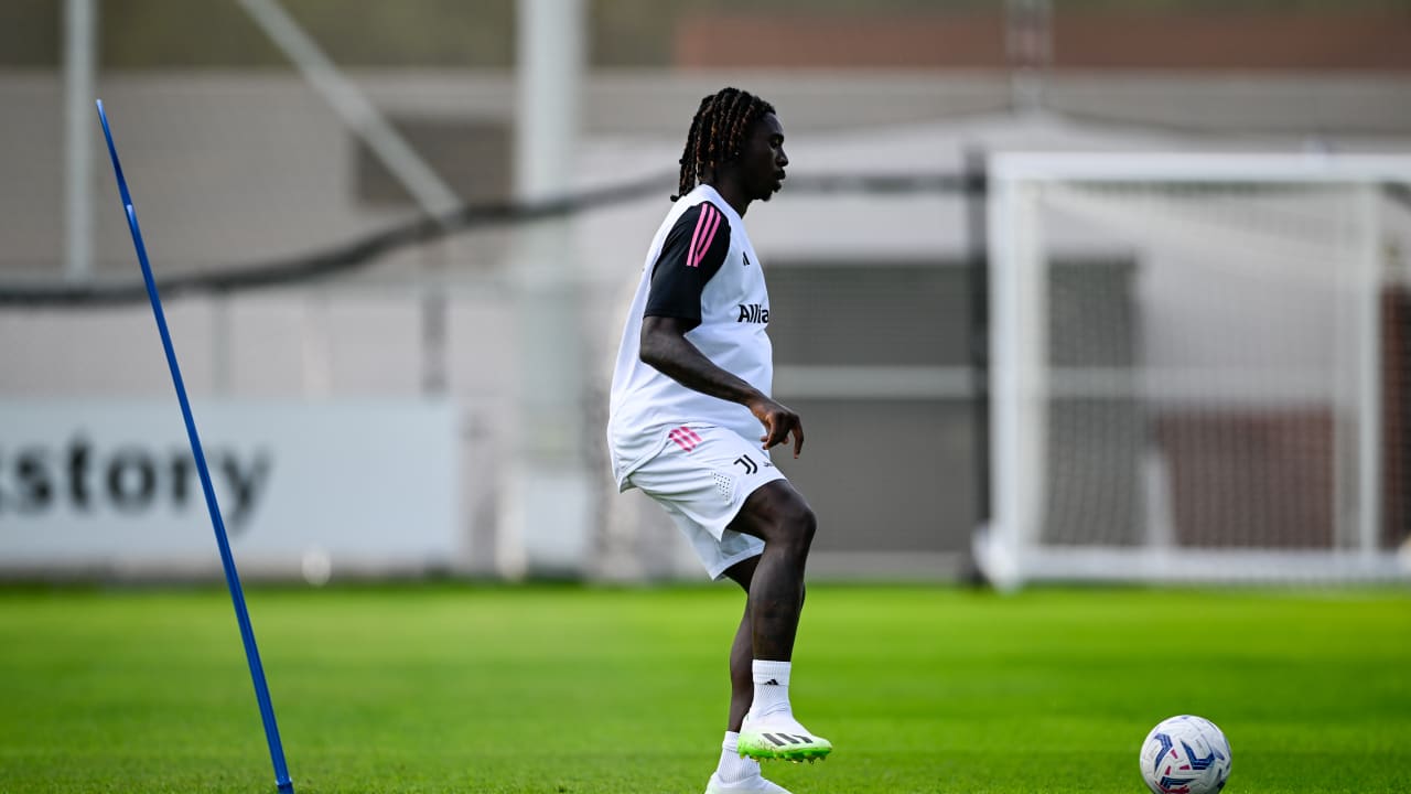 Moise Kean in allenamento