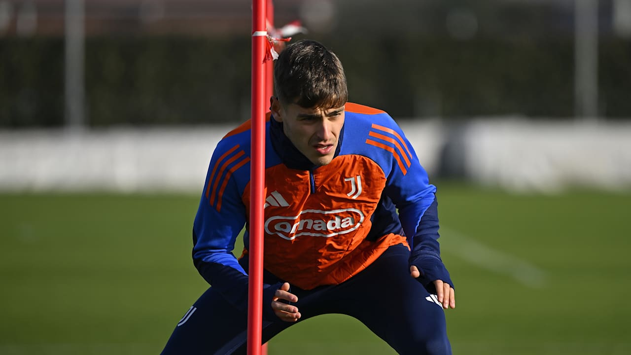 Giacomo Faticanti in allenamento a Vinovo