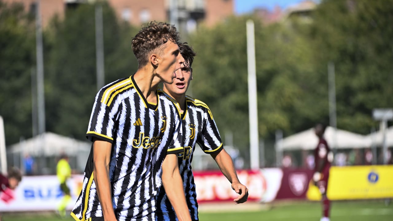 L'esultanza di Claudio Giardino durante Torino Under 17-Juventus Under 17