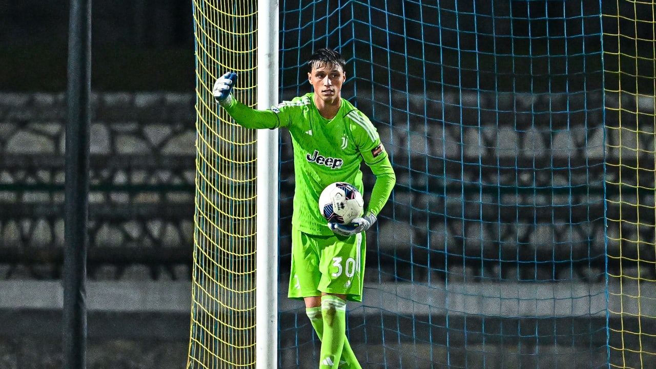 Giovanni Daffara in campo durante Sestri Levante-Juventus Next Gen