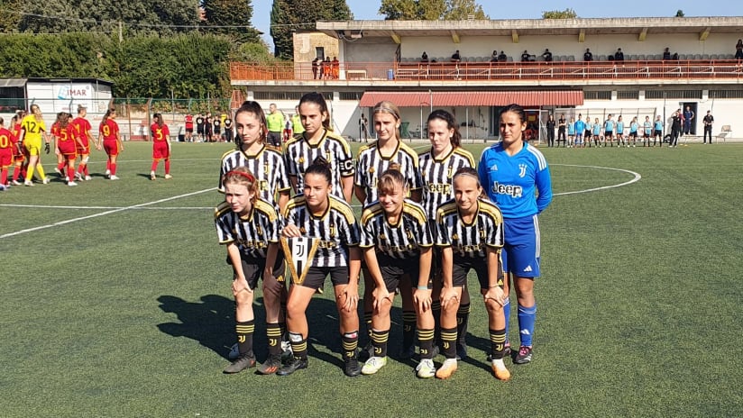 L'Under 15 femminile prima di affrontare la Roma