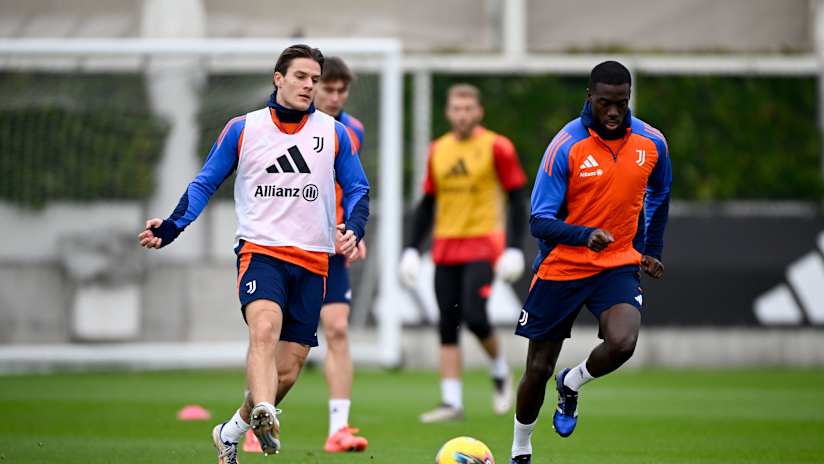 Training session towards Milan - Juventus