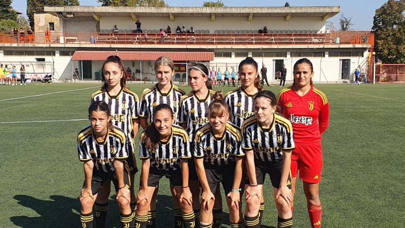 L'Under 15 femminile prima di affrontare il Napoli