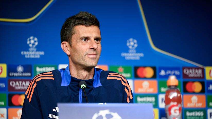 CHAMPIONS LEAGUE | Press Conference | Thiago Motta and Manuel Locatelli present Juve-PSV