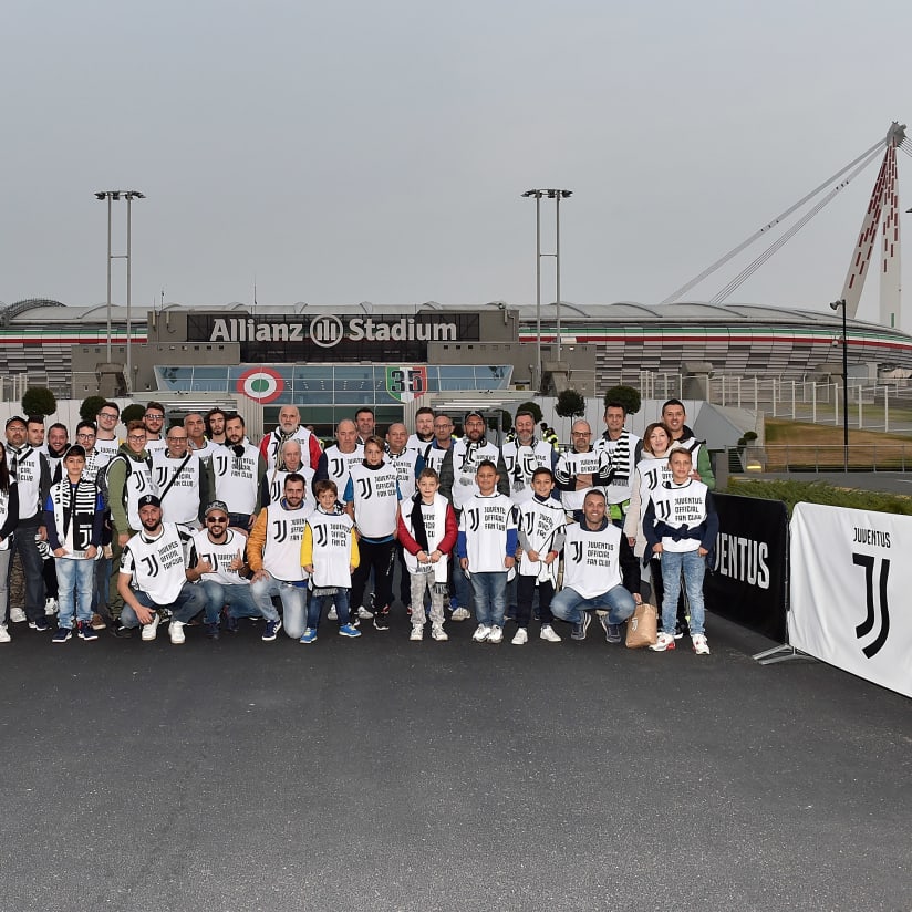 Juventus-Spal, walkabout Official Fan Club