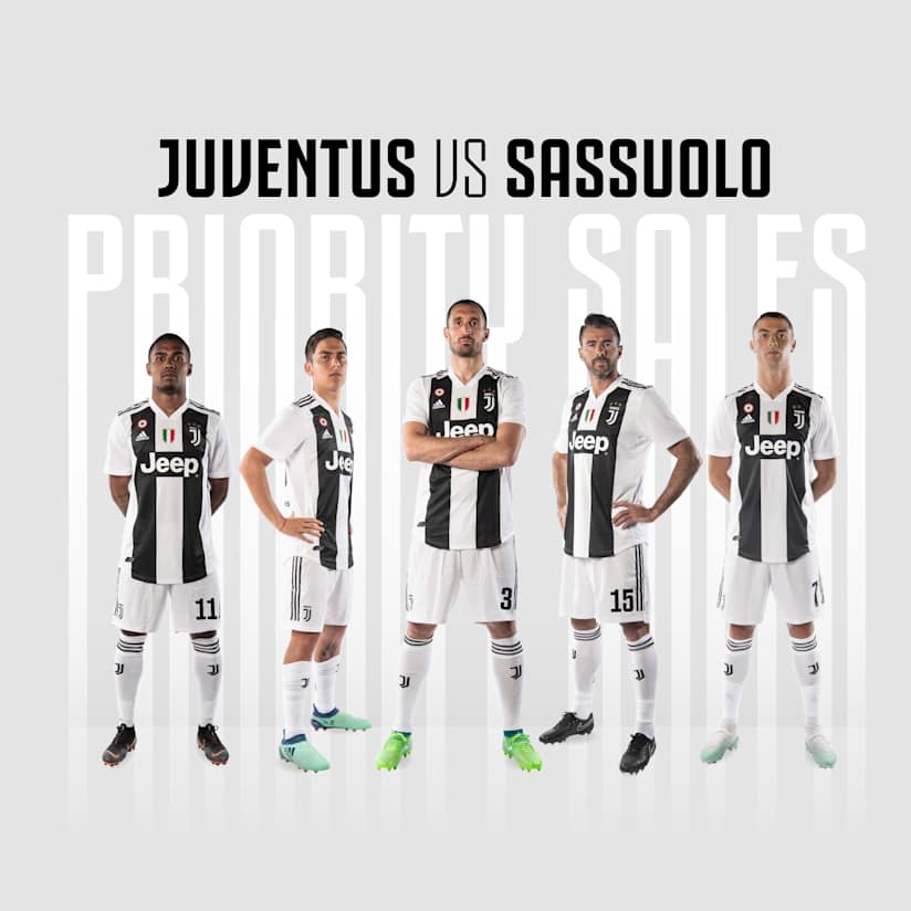 Juve-Sassuolo tickets on sale now!