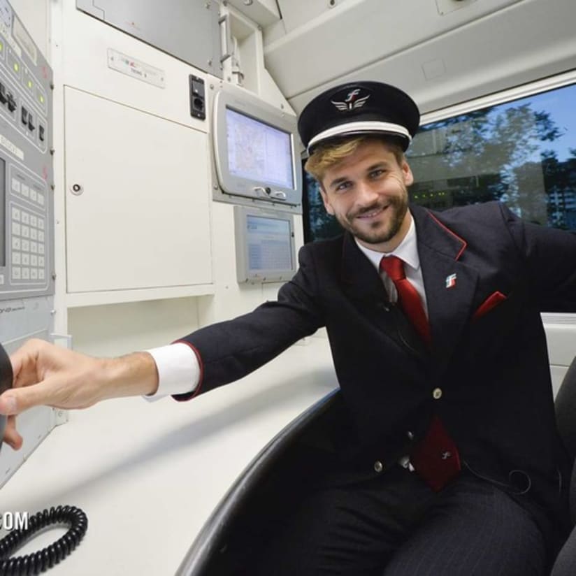 I campioni bianconeri in servizio sul Frecciarossa