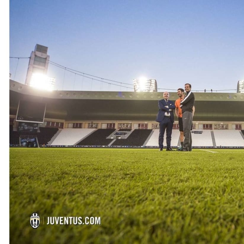 La Juve scopre il teatro della Supercoppa - Juve check out Super Cup venue