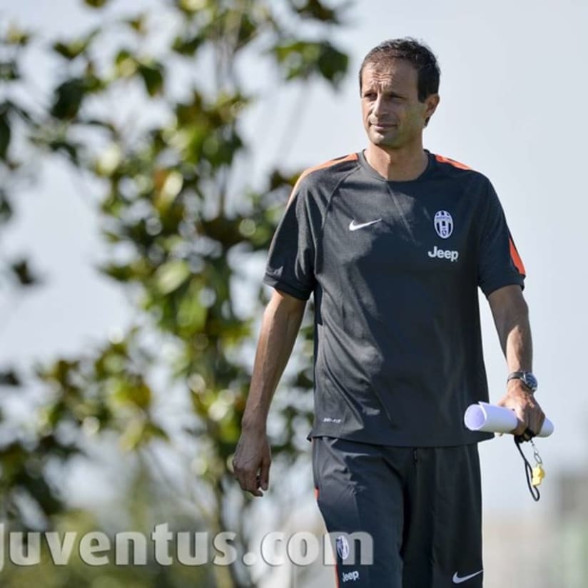 Allegri's first Juventus training session
