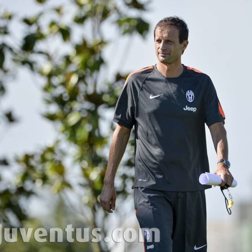 Il primo allenamento di Allegri alla guida della Juventus