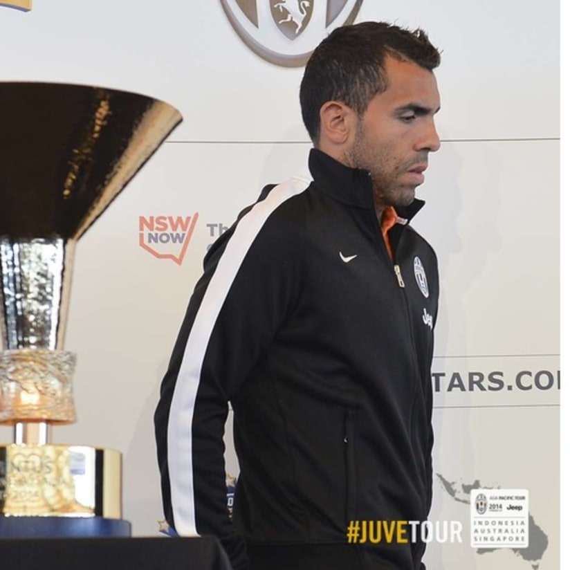 Allegri, Buffon, Evra e Tevez in conferenza a Sydney 