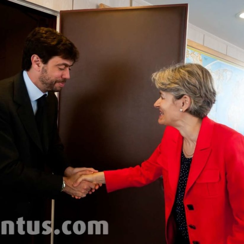 Siglato a Parigi l'accordo di collaborazione tra Juventus e Unesco - Unesco partnership agreement signed in Paris