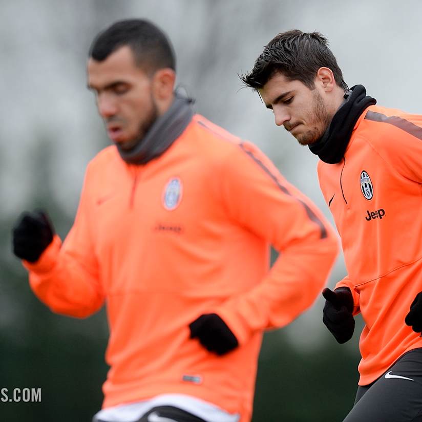 Bianconeri già in campo in vista della Champions