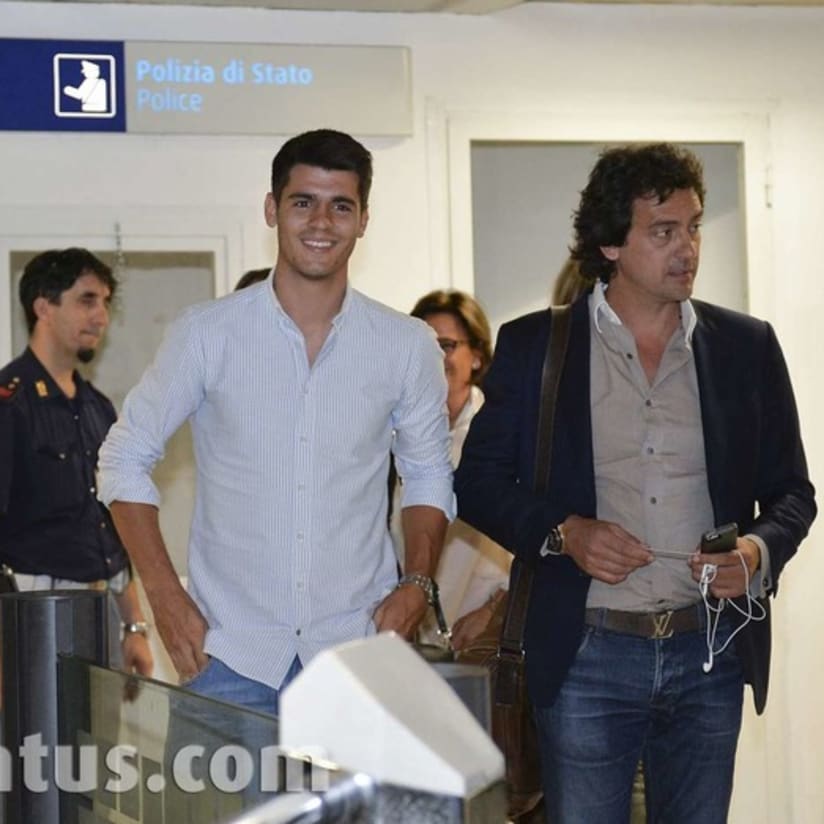 First pictures of Morata in Turin
