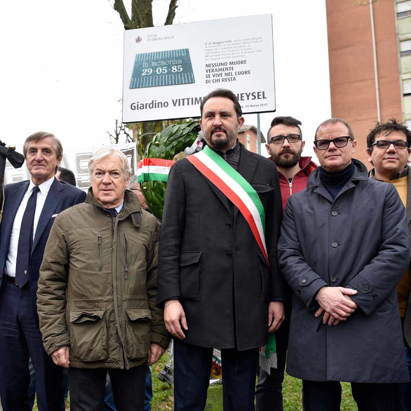 Tribute to Heysel victims in Grugliasco 