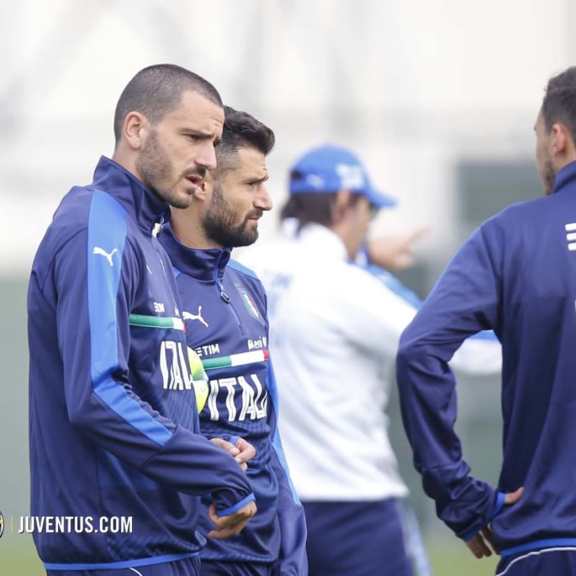 Azzurri at work at Juventus Center