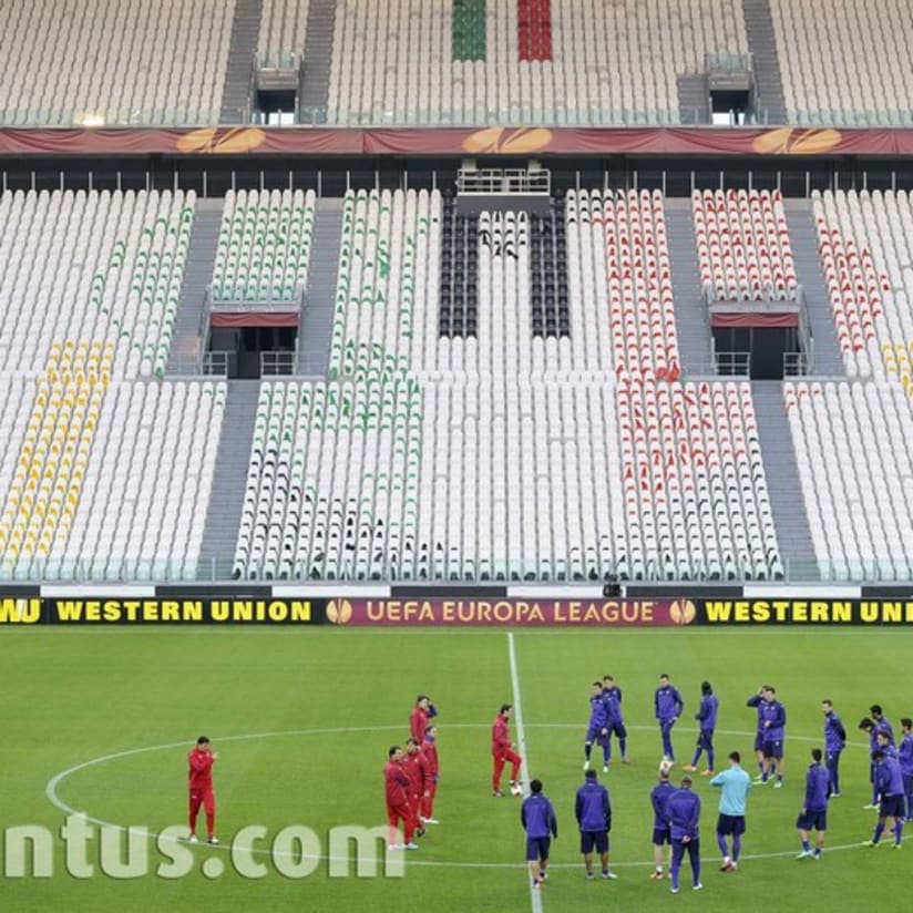 La Fiorentina si allena allo Stadium