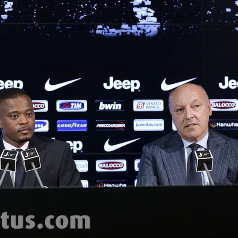 La conferenza stampa di presentazione di Patrice Evra