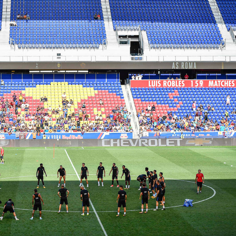 La rifinitura del Barcellona alla Red Bull Arena