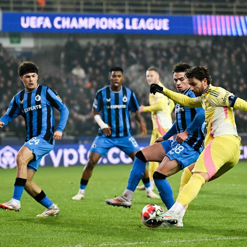 Honours even between Juve and Club Brugge