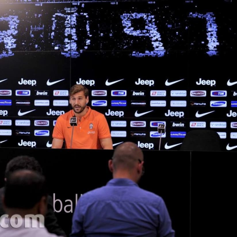 Llorente in this season's first press conference