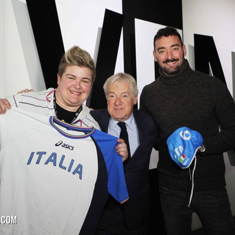 Chiara Rosa e Maurizio Felugo in visita per #JuveChievo