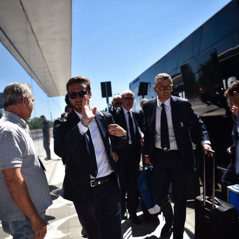 Juventus Arrives in Rome