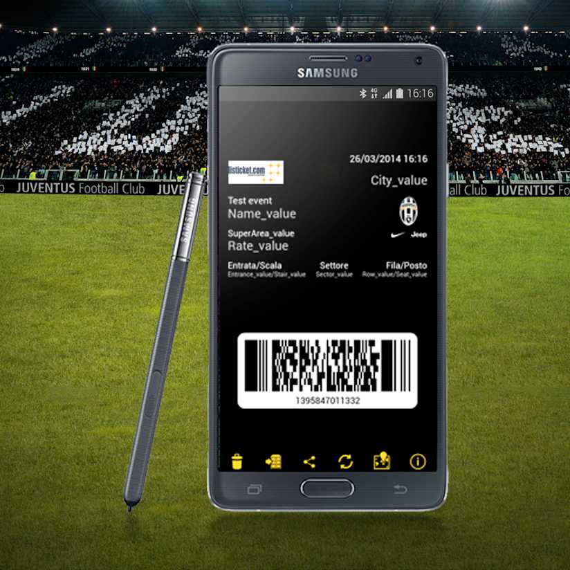 I biglietti per lo #JStadium sul tuo smartphone.