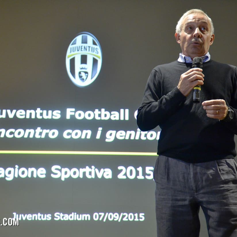 JAcademy, incontro con le famiglie allo Stadium