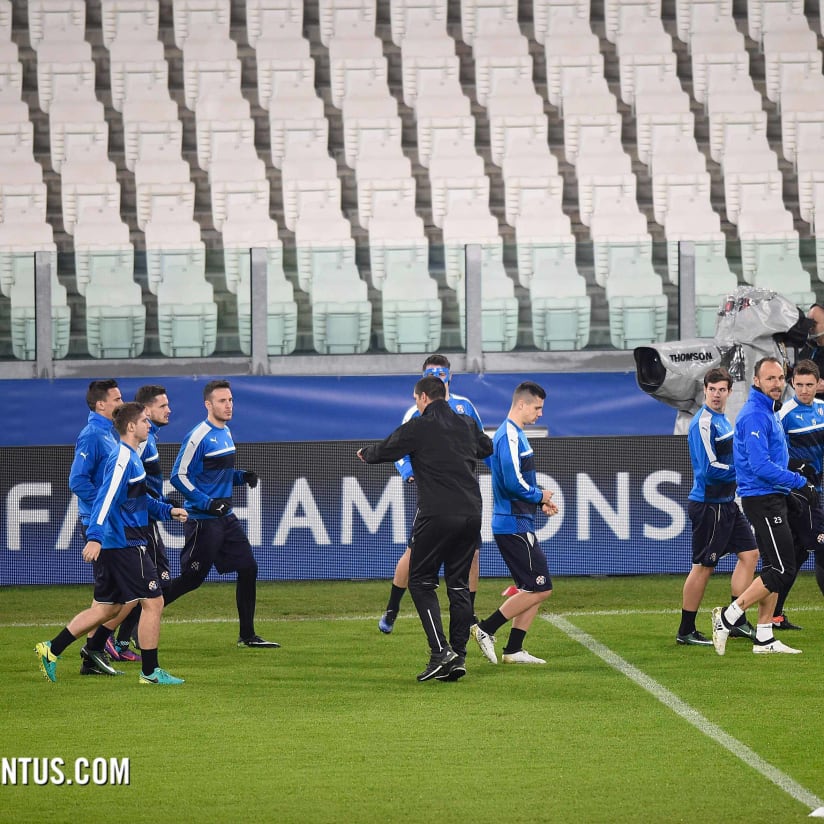 L'allenamento della Dinamo allo Juventus Stadium