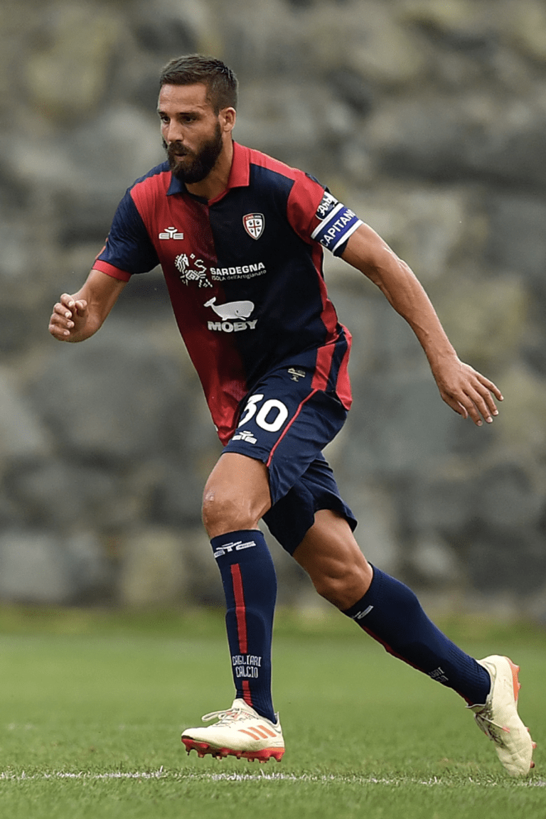 Italy Milan April 2021 Leonardo Pavoletti Cagliari Striker Head