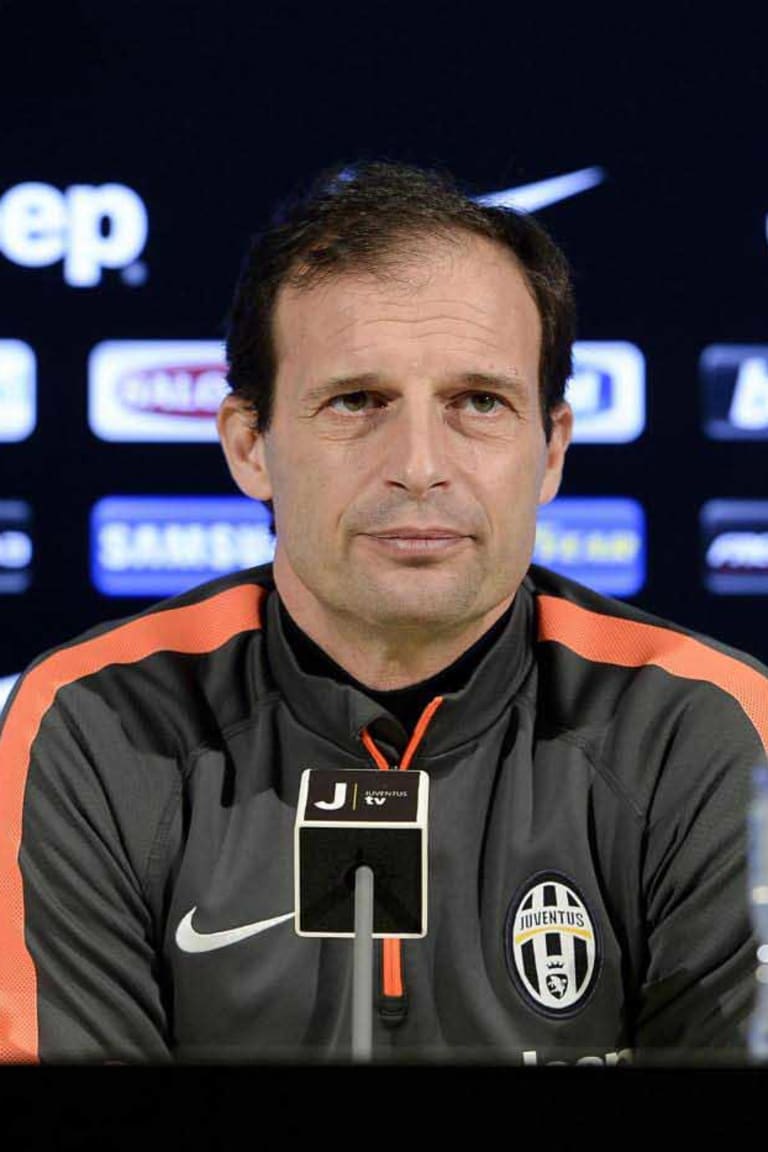 Allegri: «Non diamo nulla per scontato»