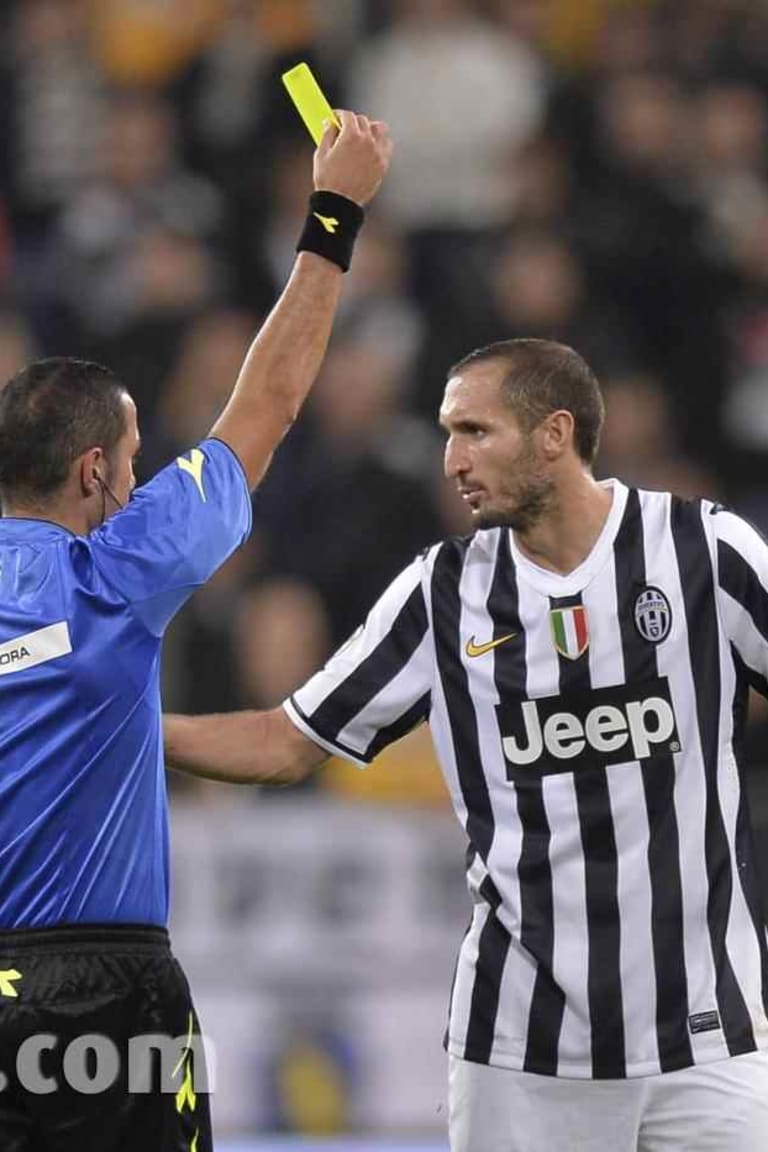 Chiellini salta la Lazio per squalifica