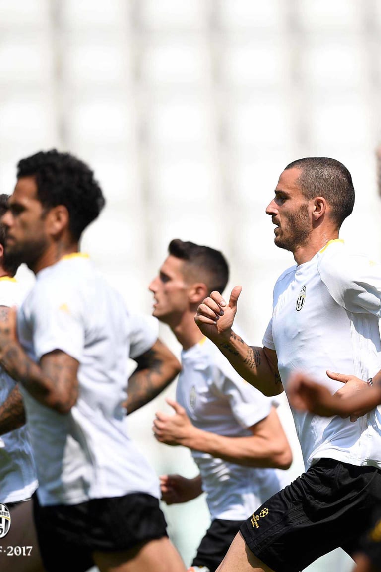 L'allenamento dei bianconeri al National Stadium of Wales