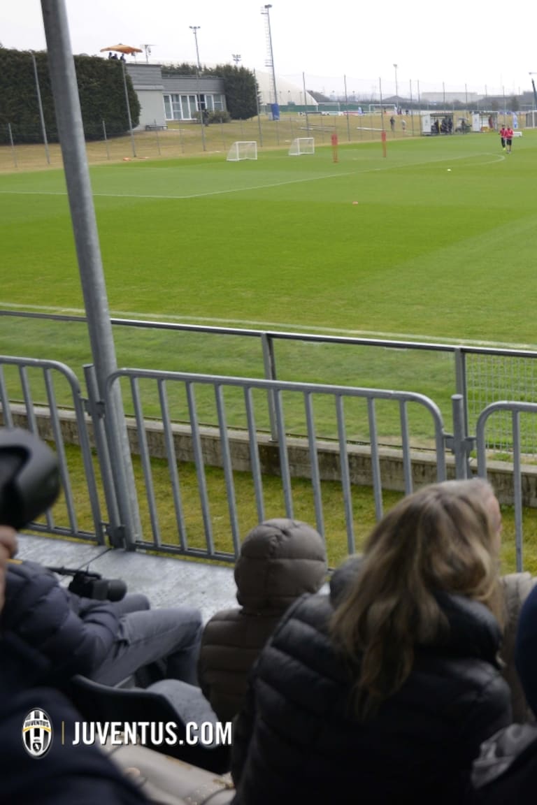 Fans flock to open training