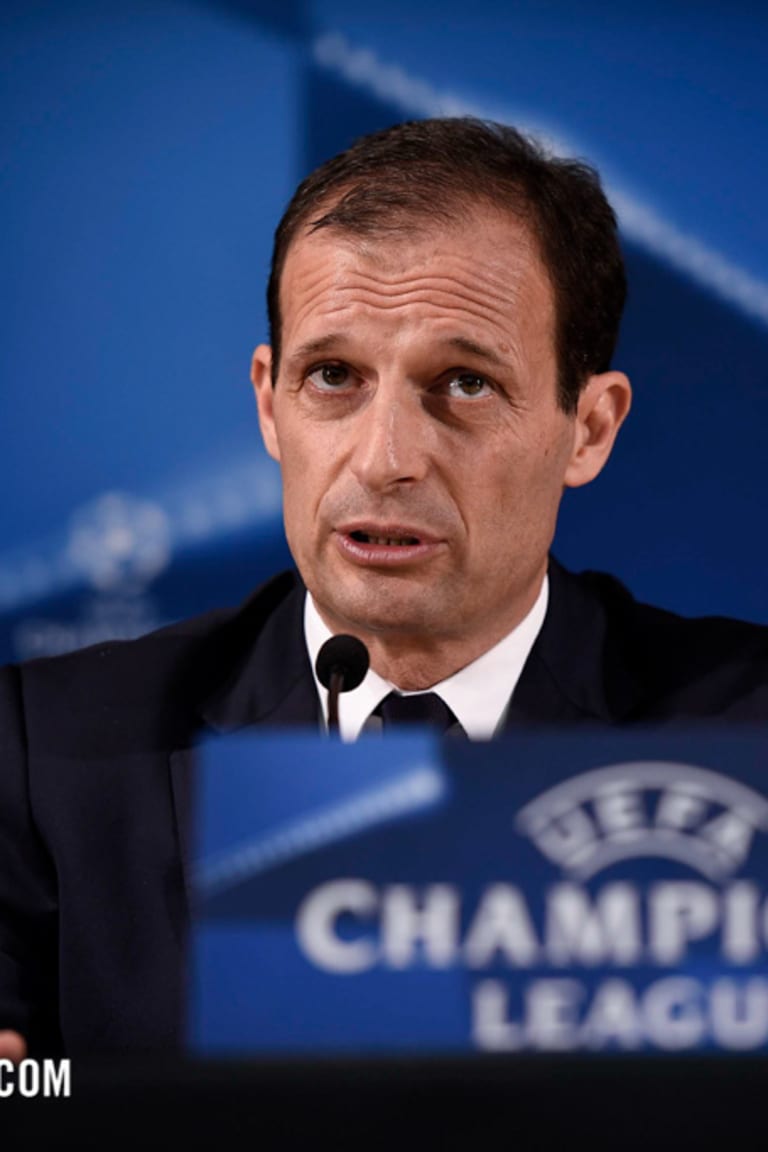 Allegri: «Attenti, coraggiosi, spensierati e uniti»