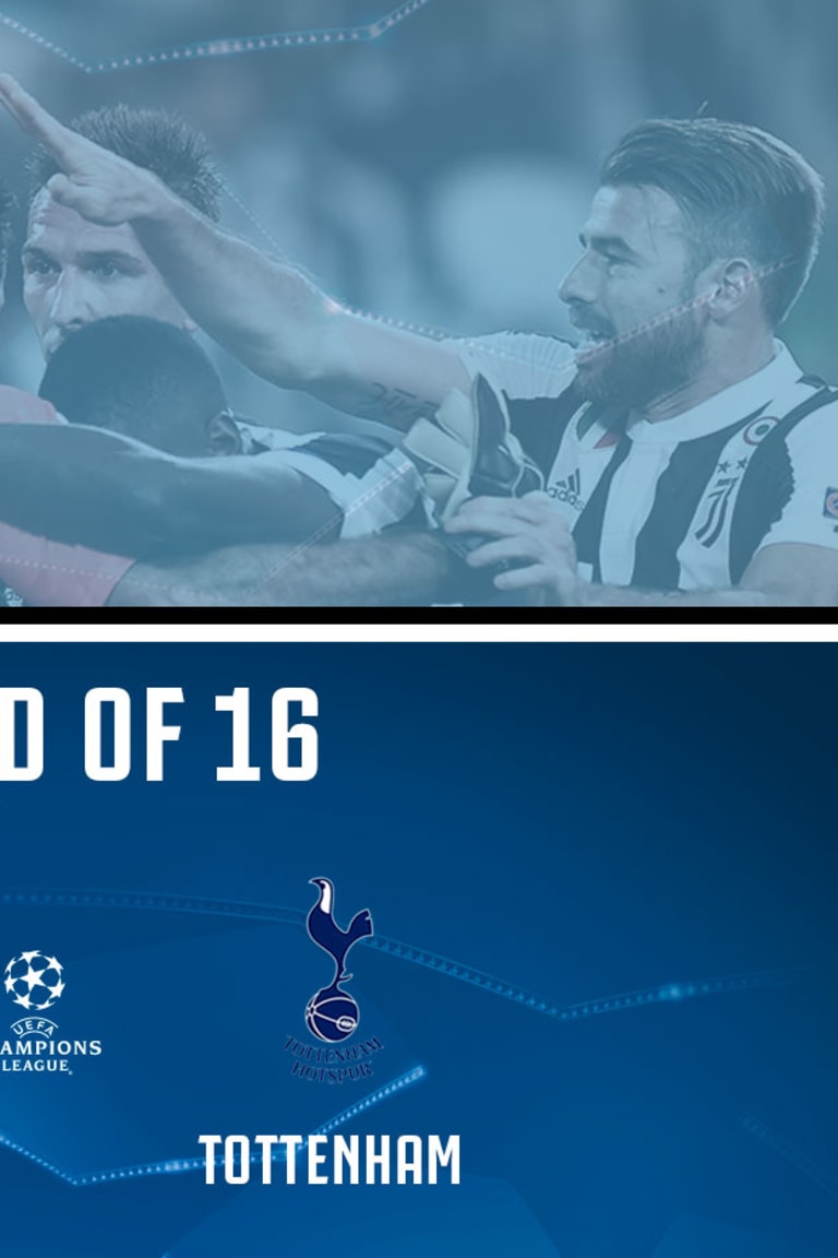 Juve to face Tottenham Hotspur in UCL Last 16