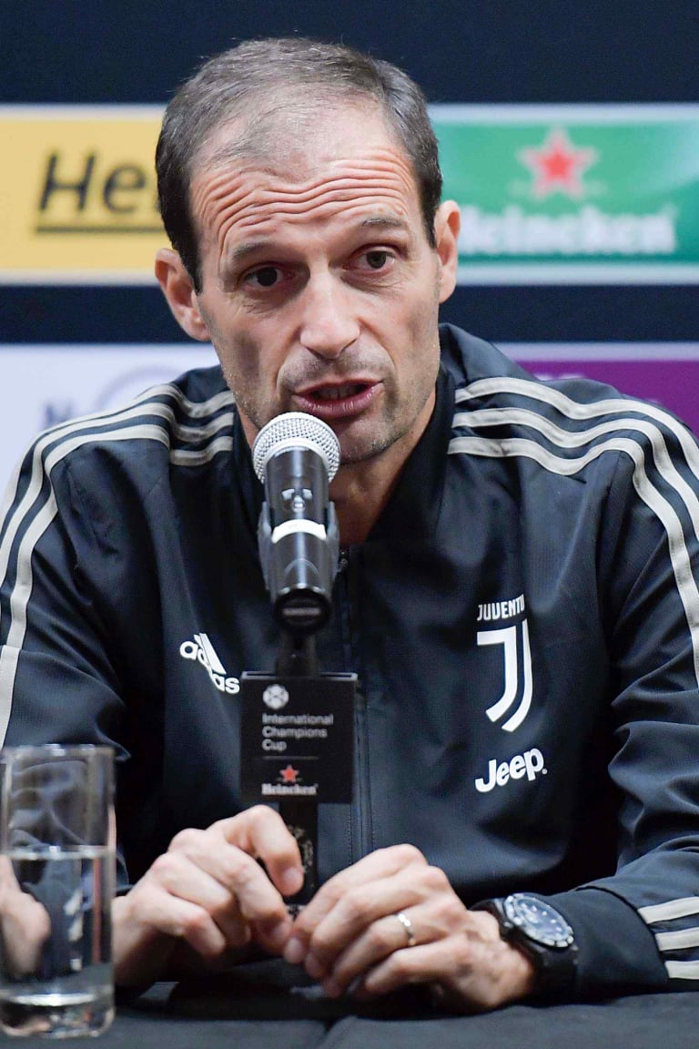 Juve-Benfica, Allegri e Cancelo in conferenza stampa