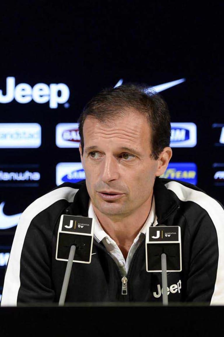 Allegri: «Concentrati sull'Atalanta»