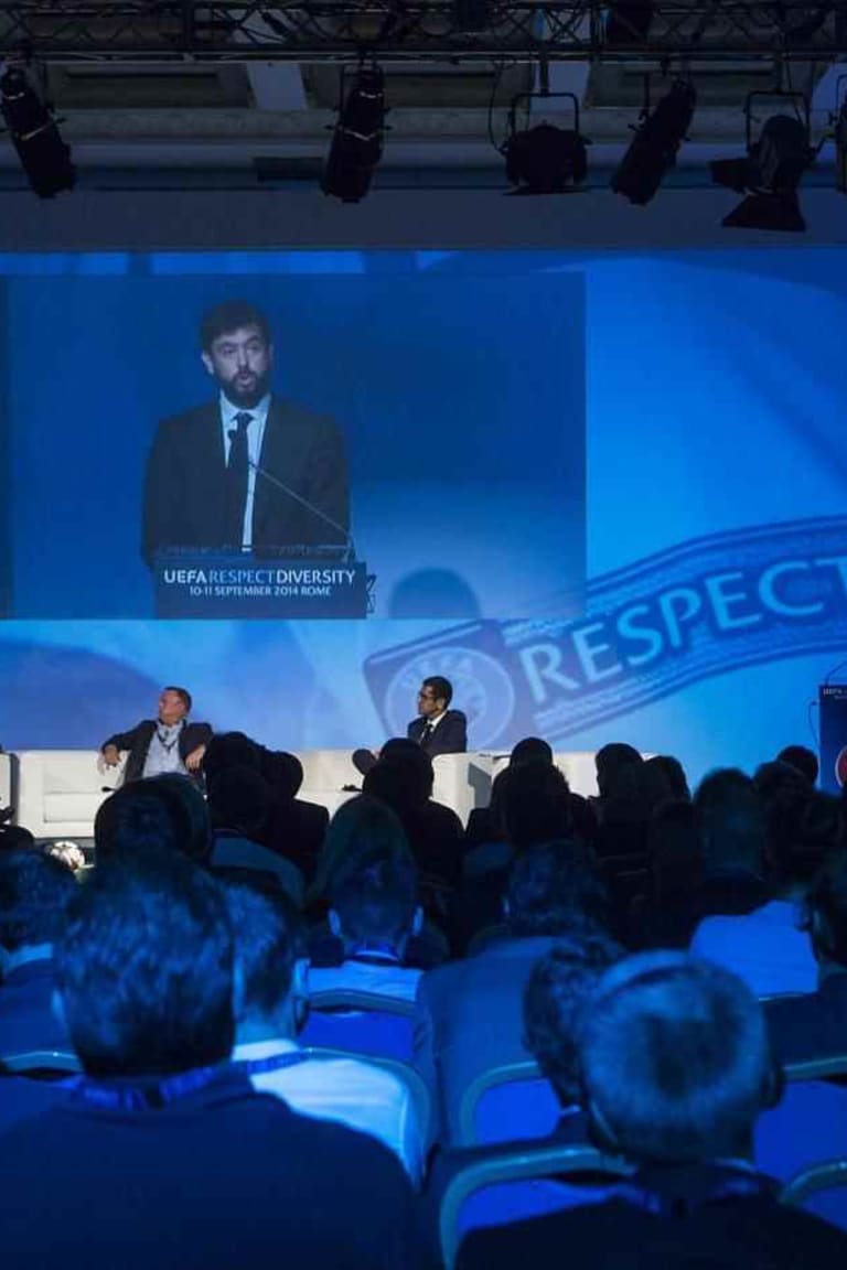 Agnelli speaks at Respect Diversity conference in Rome