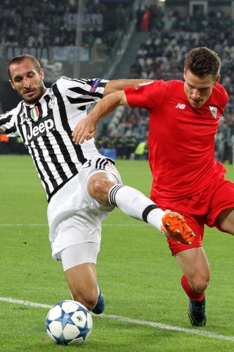 Sevilla strikers and the Bianconeri backline