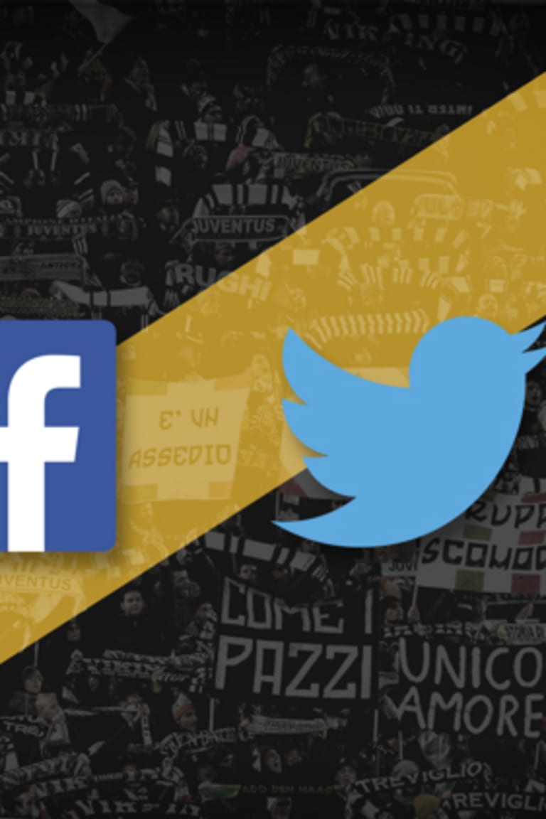 Juve dominatrice anche su Facebook e Twitter