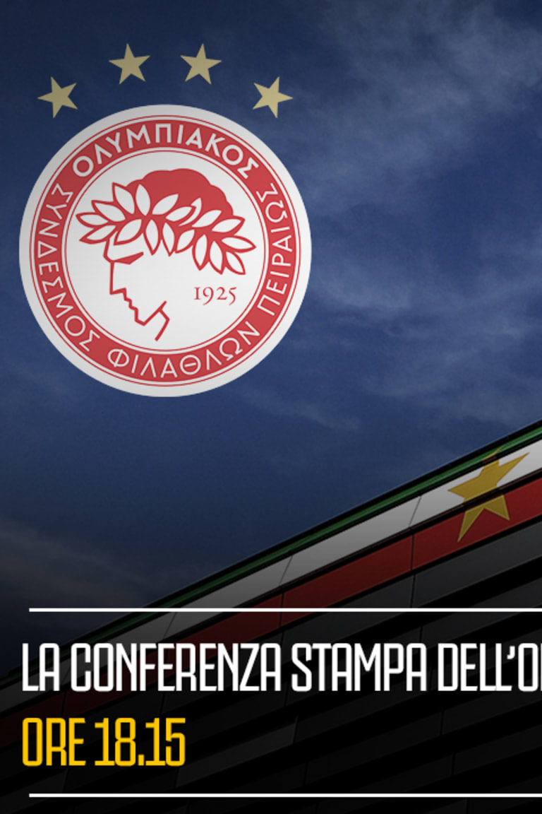 La conferenza stampa dell'Olympiacos