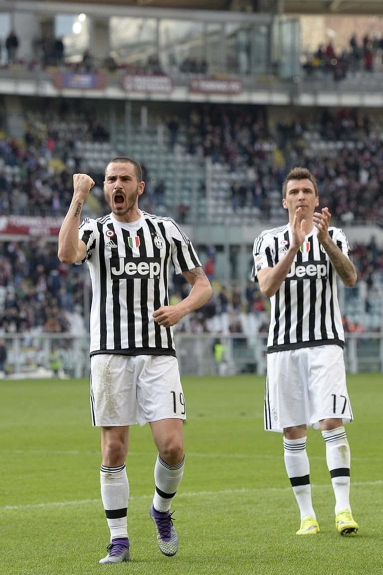 I primati bianconeri al momento della pausa