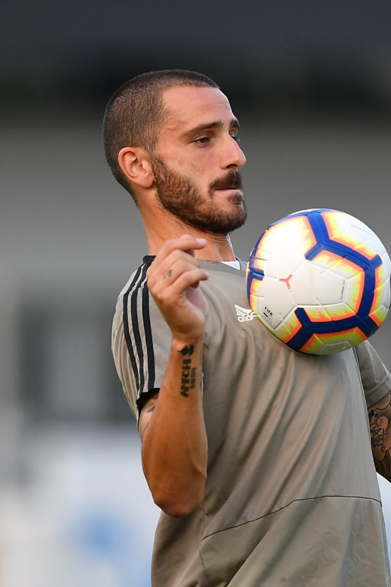 First training session back for Bonucci