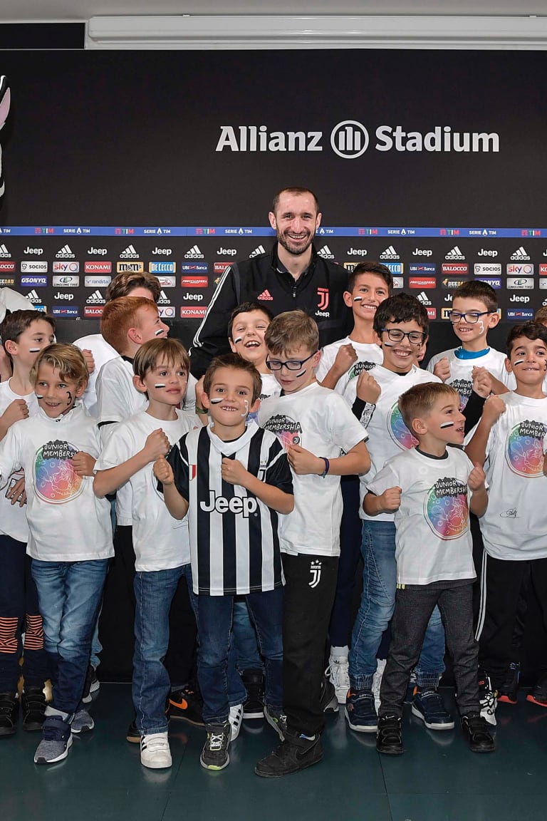 Un pomeriggio con Chiellini e i Junior Member all’Allianz Stadium