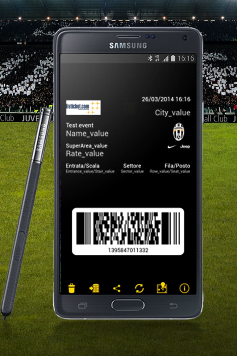 I biglietti per lo #JStadium sul tuo smartphone.