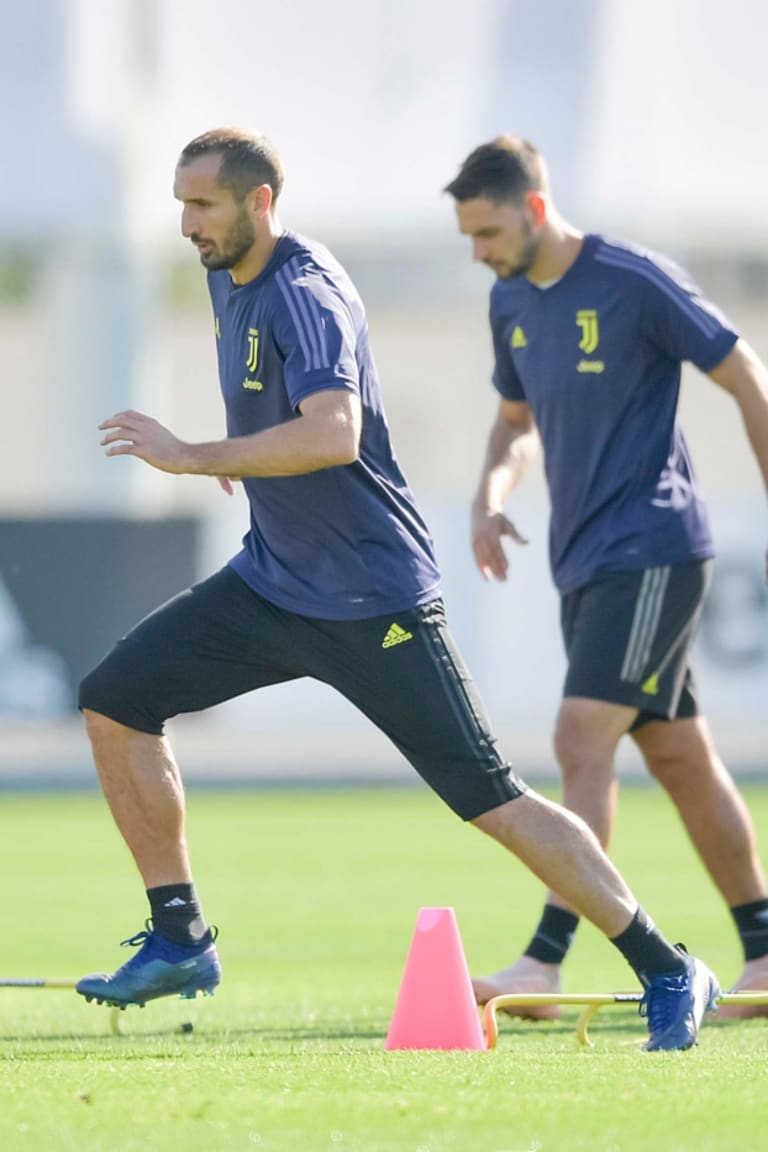 L'allenamento pre Juve-Manchester